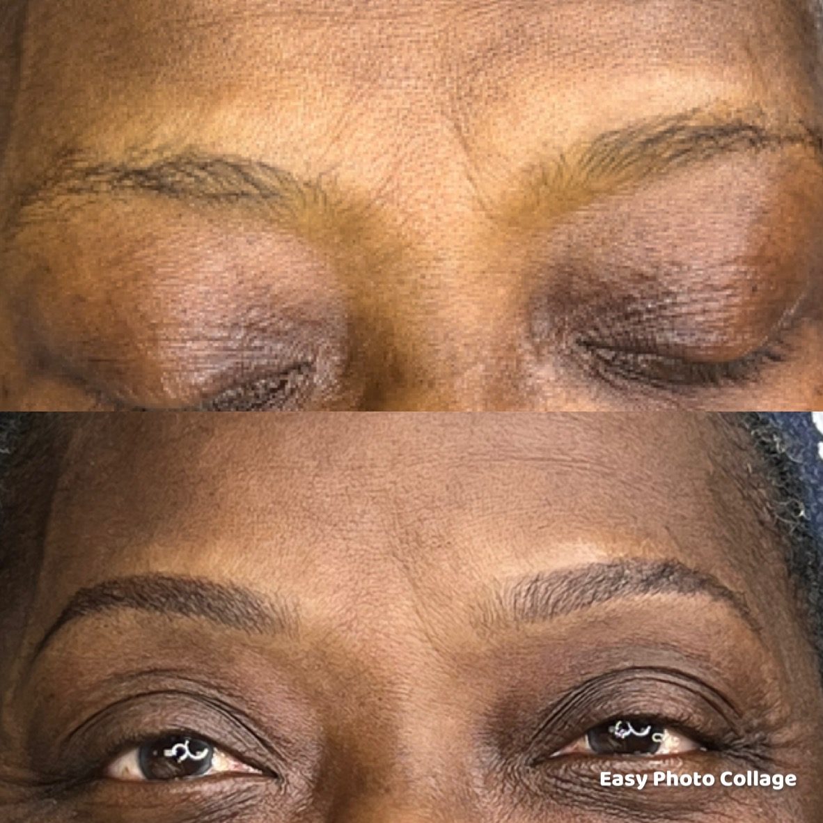 Brows — before and after