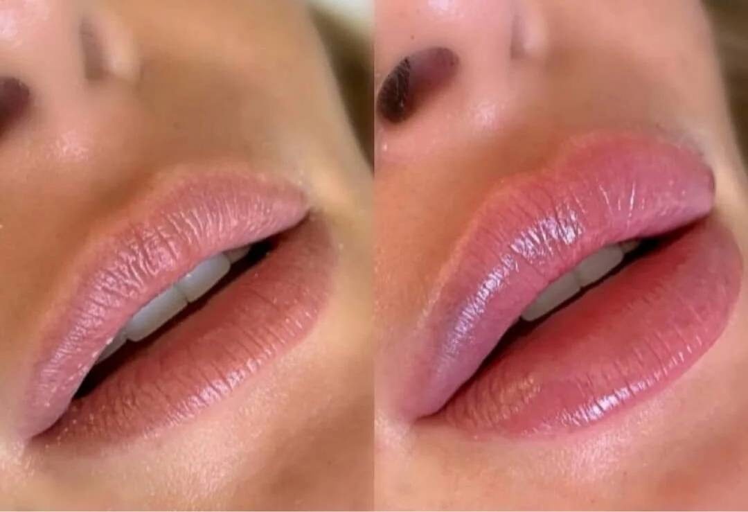 Lip blush — before and after