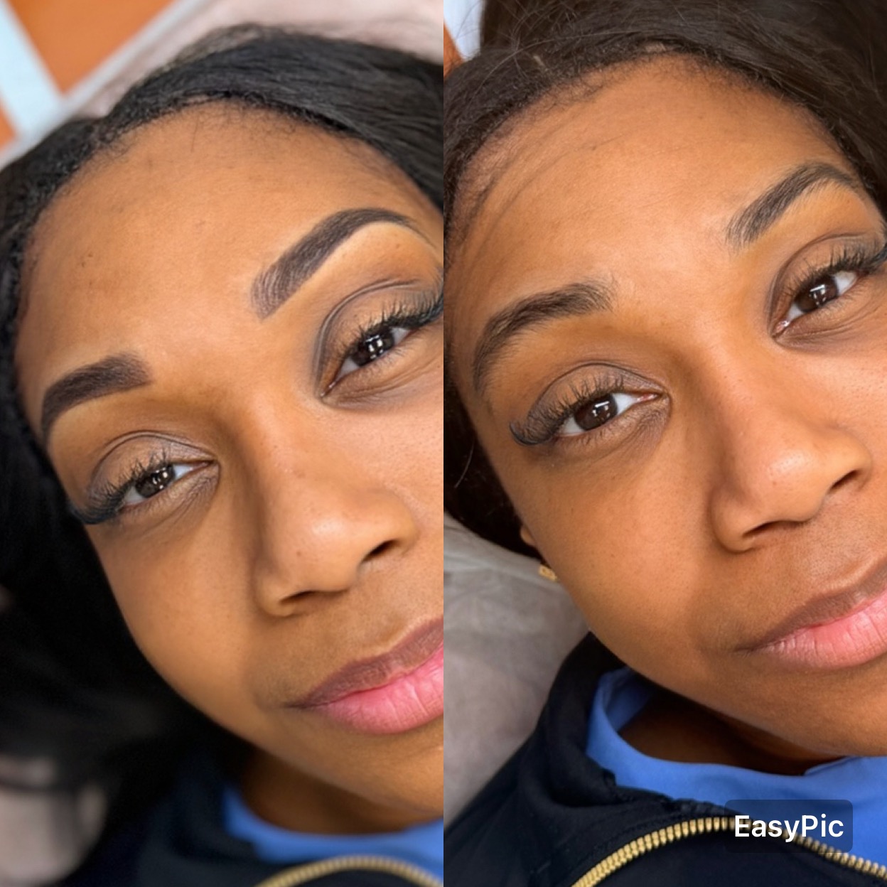 Powder brows — before and after result