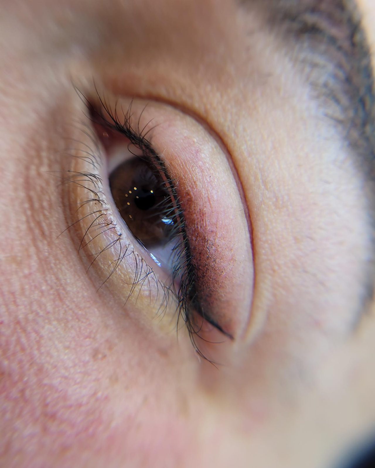 Permanent eyeliner — close-up