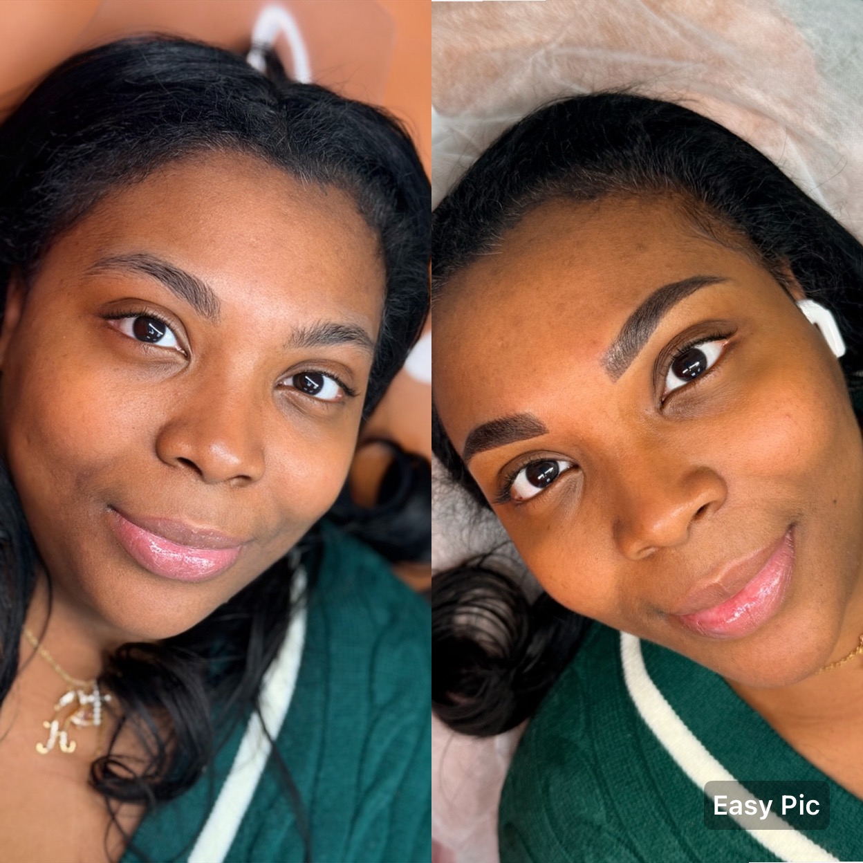 Ombre brows — before and after