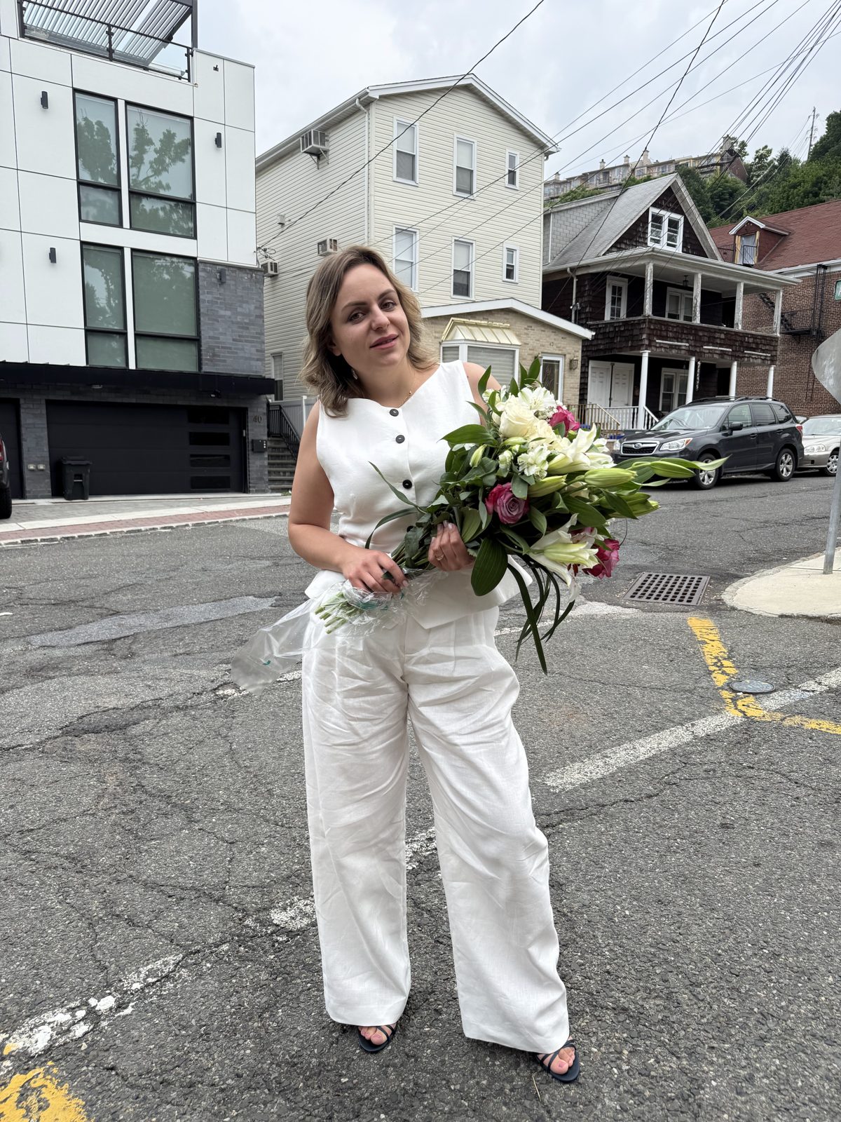 Portrait with flowers at MK Permanent Makeup