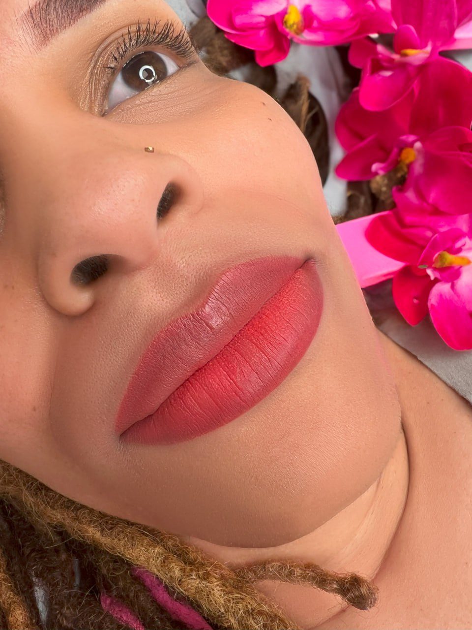 Lip blush result — client portrait