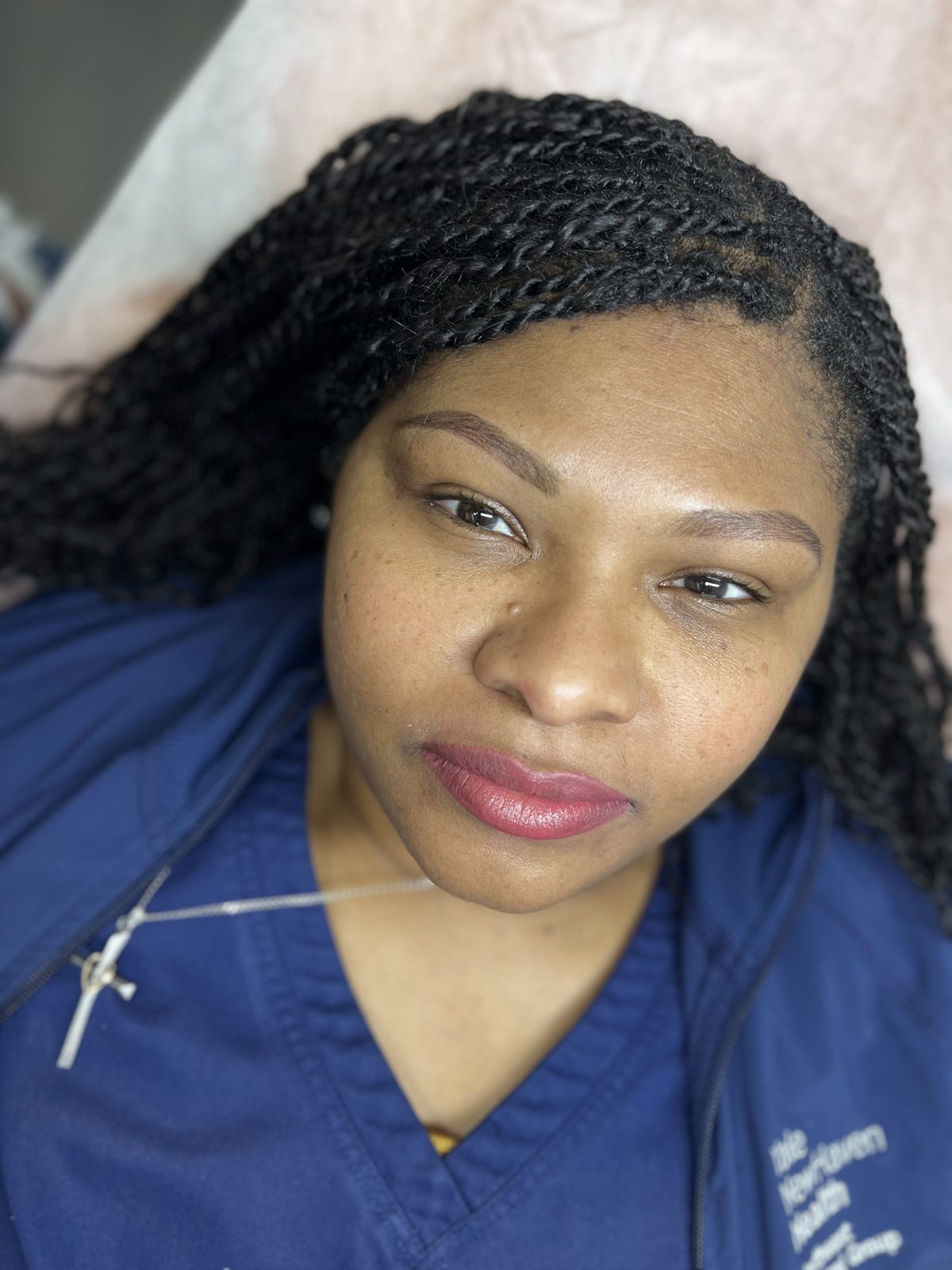 Client portrait after a session at MK Permanent Makeup