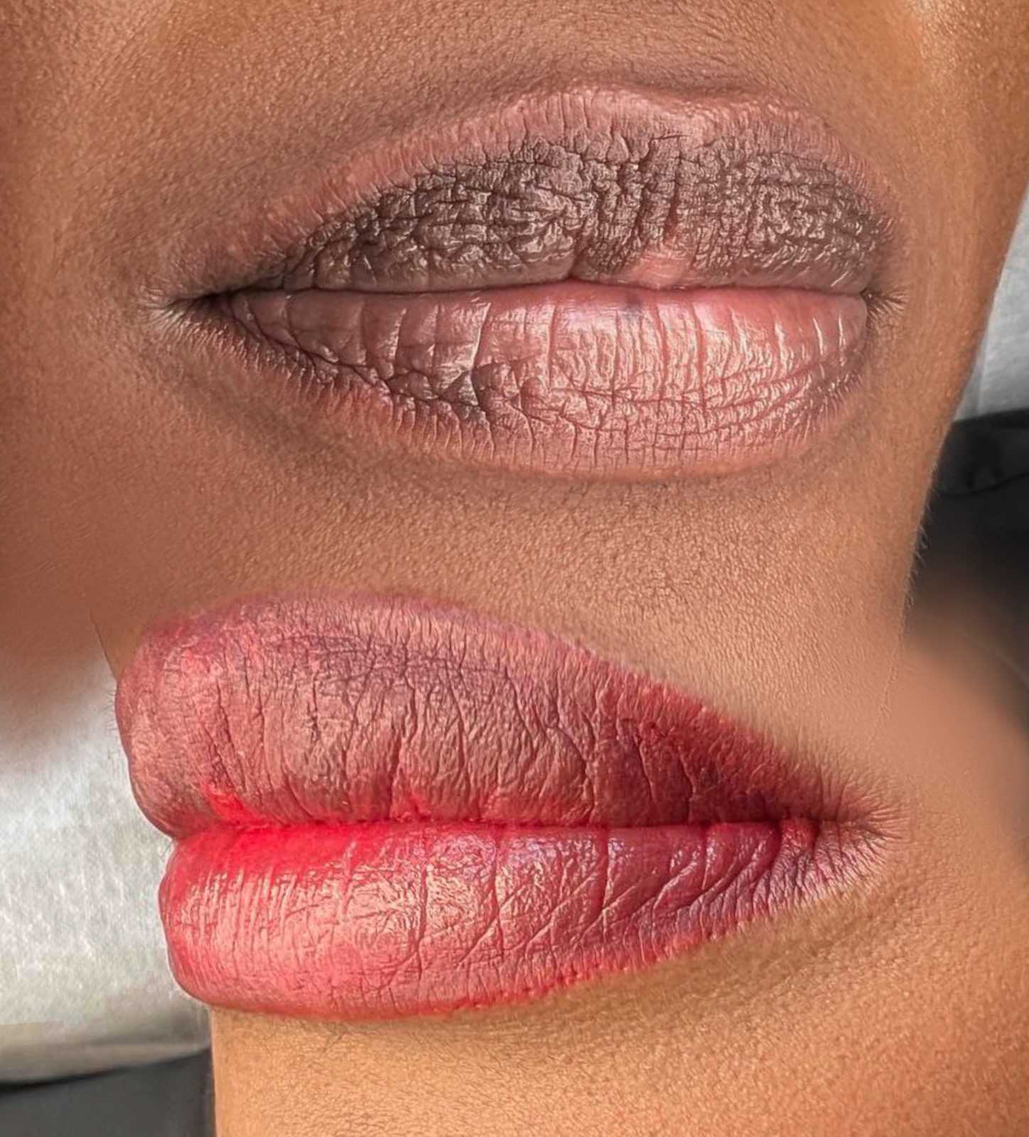 Lip blush — before and after